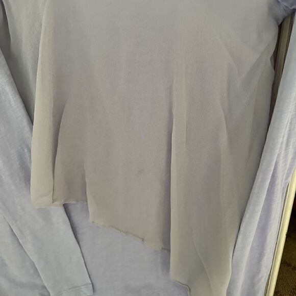 Vintage Elizabeth and James lavender long sleeved T-shir with chiffon overlay XS - Picture 3 of 10
